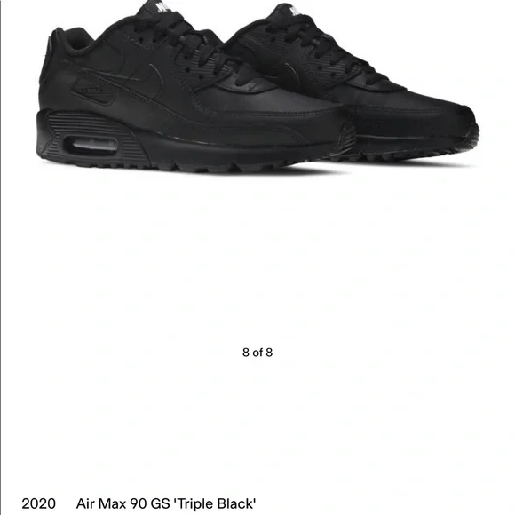 Nike Air Max 90 Triple Black GS - Picture 9 of 9